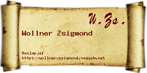 Wollner Zsigmond névjegykártya
