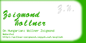 zsigmond wollner business card